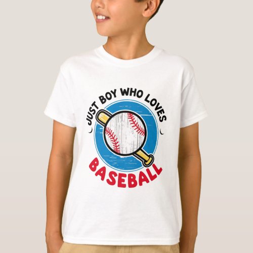 Baseball Just a Boy and a Big Game T_Shirt