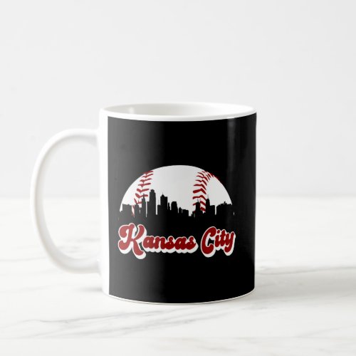 Baseball Kansas City Love Blue Color Royal Skyline Coffee Mug