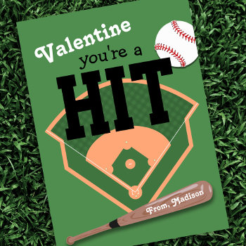 Baseball Kids Classroom Valentine Holiday Card by special_stationery at Zazzle