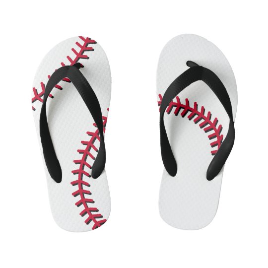 baseball flip flops