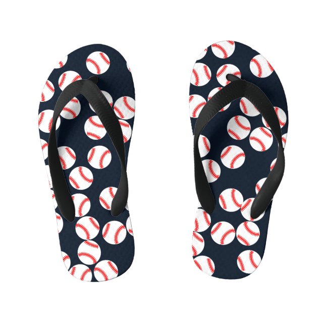 Baseball Kids Flip Flops (Footbed)