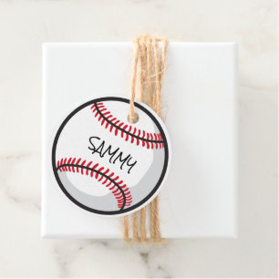 Baseball Kids NAME Sports Birthday Party Fun Favor Tags
