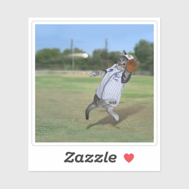 Baseball Kitten Wildcats  Sticker (Sheet)