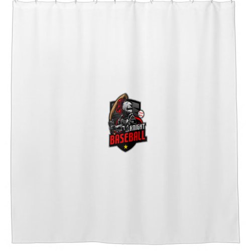 baseball knight shower curtain