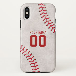 Baseball Lace Sport Theme Custom Name iPhone X Case