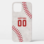 Baseball Lace Sport Theme Custom Name Iphone 12 Case at Zazzle