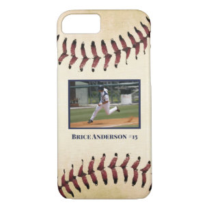 Baseball Laces Photo Rustic iPhone 8/7 Case