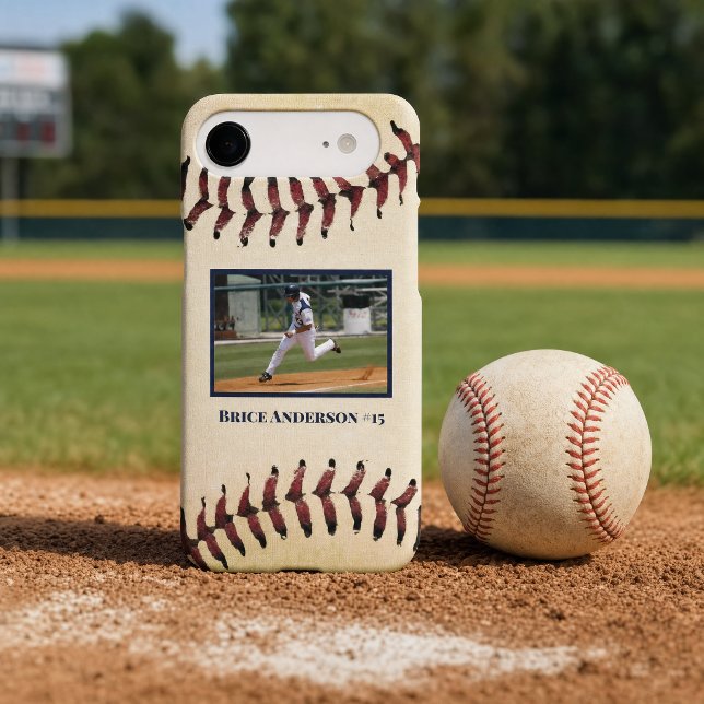 Baseball Laces Photo Rustic iPhone 17 Air Case (Creator Uploaded)