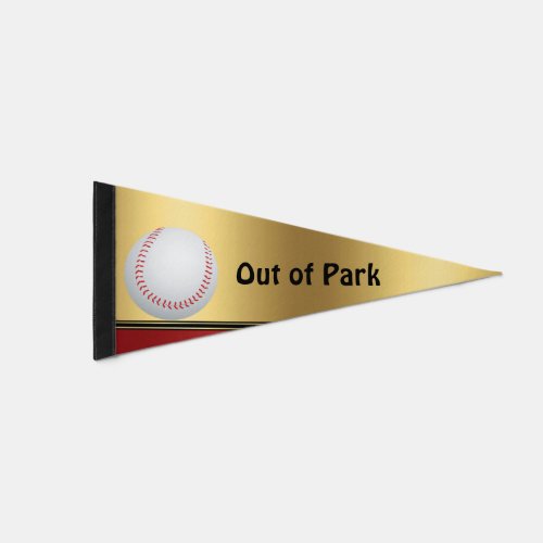 Baseball _ Large Ball personalize with name Pennant Flag