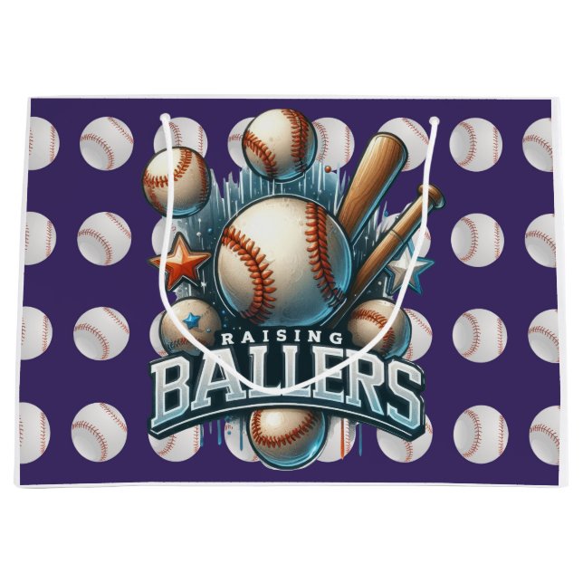 Baseball  large gift bag (Front)