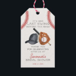 Baseball Last Swing Bridal Shower Favor Gift Tags<br><div class="desc">It's her last swing before the ring! Step up to the plate and hit a home run with our Classic Baseball theme party decor, perfect for your little rookie's big day! This fun collection captures the timeless charm of America's favorite pastime. Our decor will make your next celebration a grand...</div>