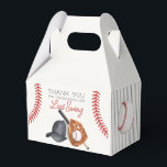 Baseball Last Swing Home Run Bridal Shower Favor Boxes<br><div class="desc">It's her last swing before the ring! Step up to the plate and hit a home run with our Classic Baseball theme party decor, perfect for your little rookie's big day! This fun collection captures the timeless charm of America's favorite pastime. Our decor will make your next celebration a grand...</div>