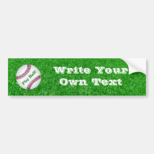 Baseball - Lawn - Play Ball! Bumper Sticker