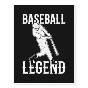 Baseball Legend Baseball Player Temporary Tattoos