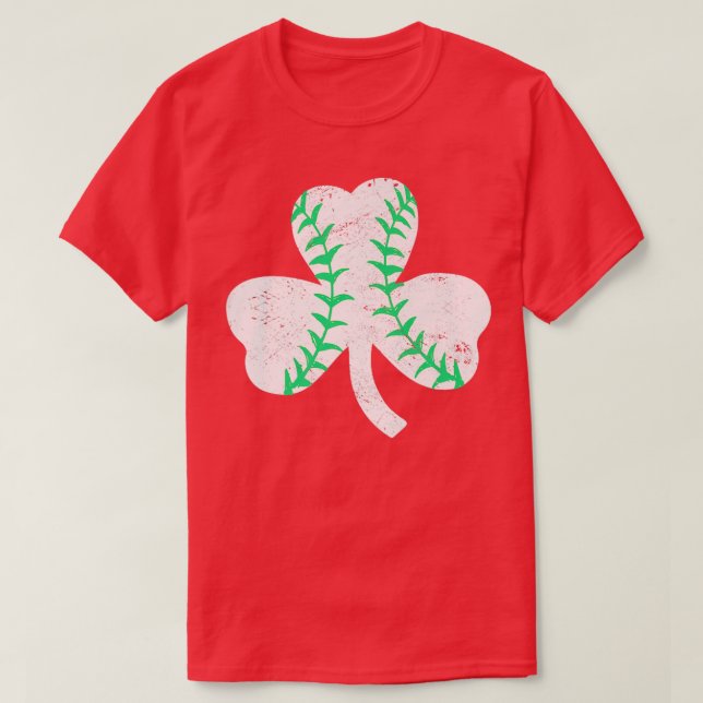 Baseball Leprechaun Shamrock St Patricks Day Men B T-Shirt (Design Front)