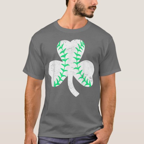 Baseball Leprechaun Shamrock St Patricks Day Men B T_Shirt