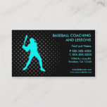 Baseball Lessons Coaching Custom Business Card at Zazzle
