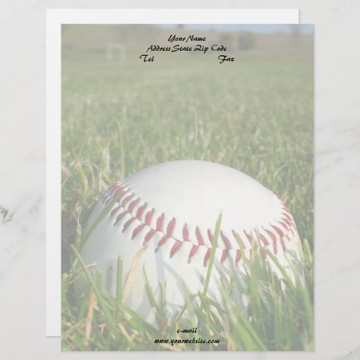 Baseball letterhead Zazzle
