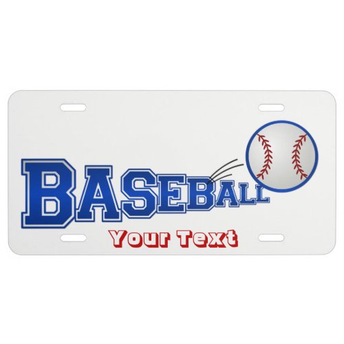 Baseball license plate