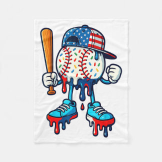 Baseball Life Style 101 Apparel Youth Drip Fleece Blanket