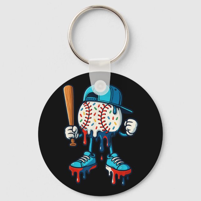 Baseball Lifestyle 101 Apparel Youth Baseball Drip Keychain (Front)