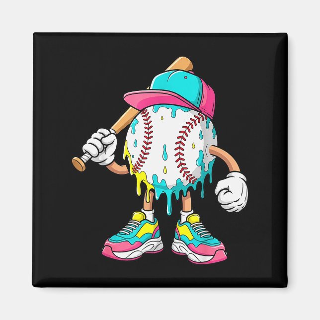 Baseball Lifestyle 101 Apparel Youth Baseball Drip Magnet (Front)