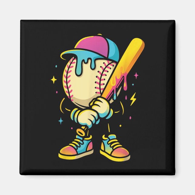 Baseball Lifestyle 101 Apparel Youth Baseball Drip Magnet (Front)