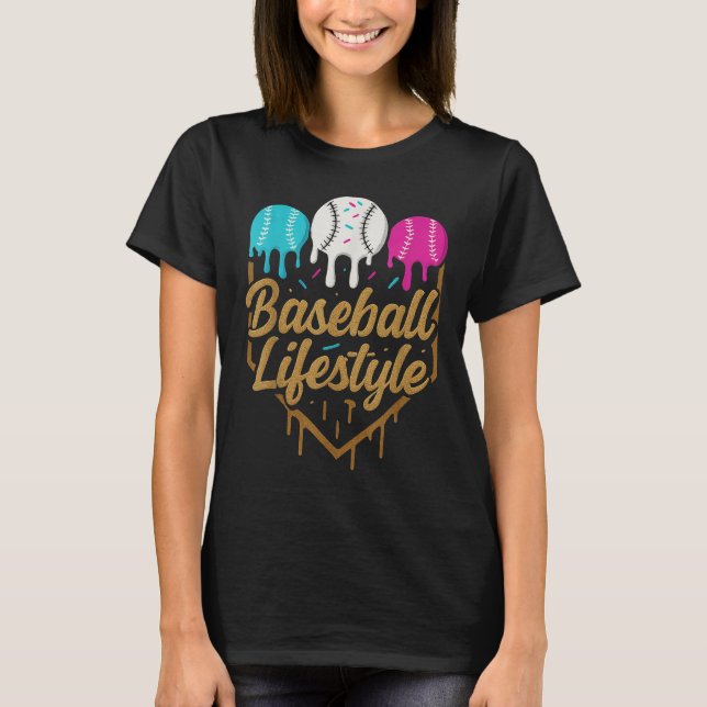 Baseball Lifestyle 101 Apparel Youth Baseball Drip T-Shirt (Front)