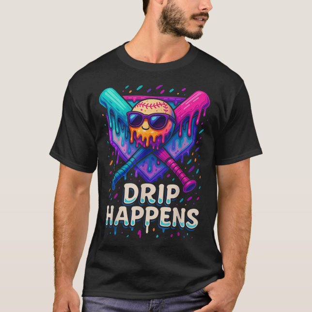 Baseball Lifestyle 101 Apparel Youth Baseball Drip T-Shirt (Front)