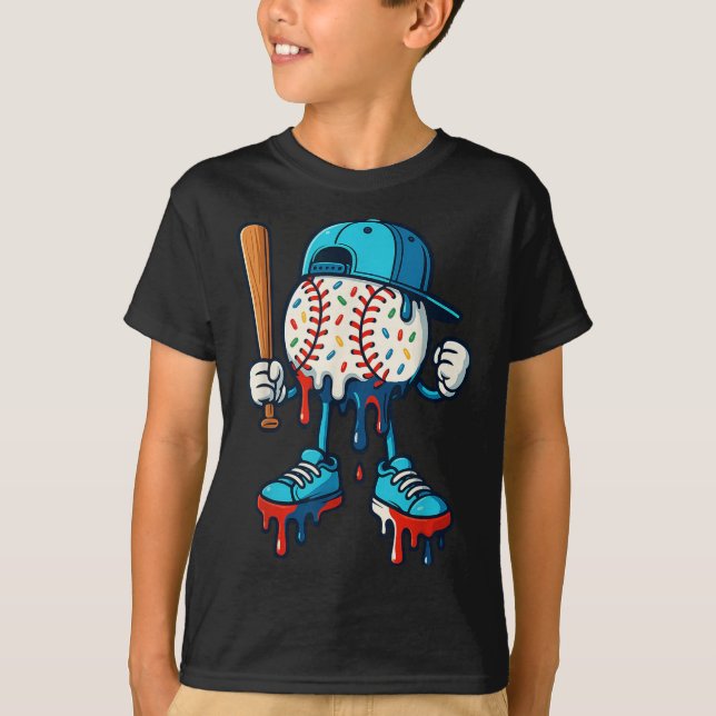 Baseball Lifestyle 101 Apparel Youth Baseball Drip T-Shirt (Front)