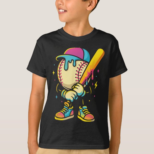 Baseball Lifestyle 101 Apparel Youth Baseball Drip T-Shirt (Front)