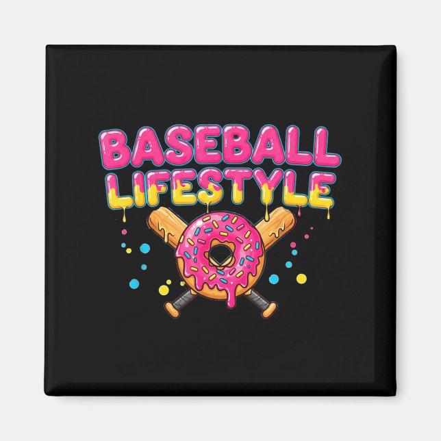 Baseball Lifestyle 101 Apparel Youth Drip Baseball Magnet (Front)