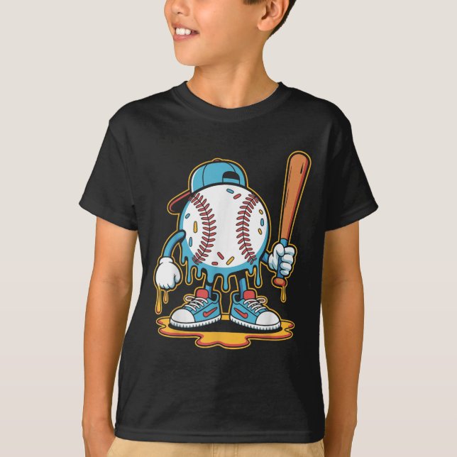 Baseball Lifestyle 101 Tee Youth Baseball Drip Ice (Front)