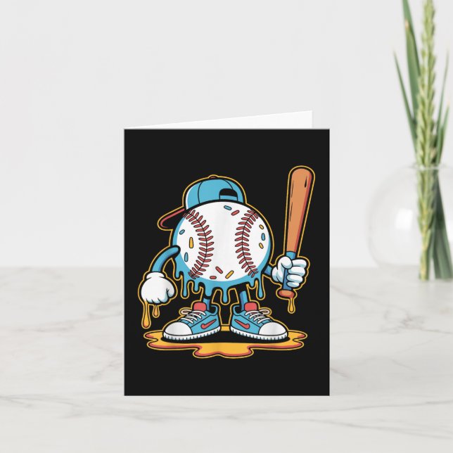 Baseball Lifestyle 101 Tee Youth Baseball Drip Ice Card (Front)