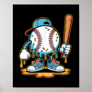Baseball Lifestyle 101 Tee Youth Baseball Drip Ice Poster