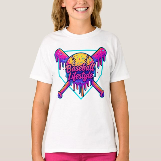 Baseball Lifestyle Apparel Youth Baseball Drip Ice T-Shirt (Front)