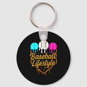 Baseball Lifestyle, Baseball Drip Icecream Keychain