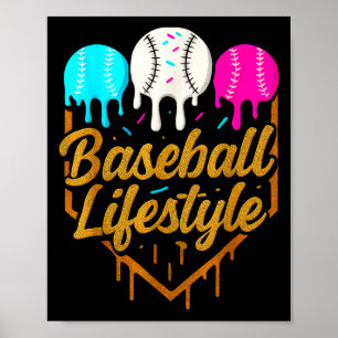 Baseball Lifestyle, Baseball Drip Icecream Poster