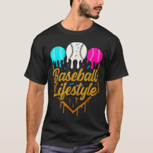 Baseball Lifestyle, Baseball Drip Icecream T-Shirt