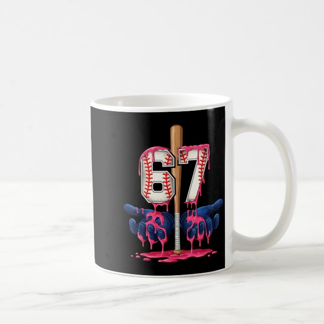 Baseball Lifestyle Shirt Youth Baseball Glove Drip Coffee Mug (Right)