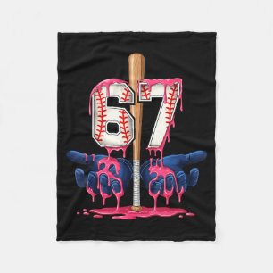 Baseball Lifestyle Shirt Youth Baseball Glove Drip Fleece Blanket