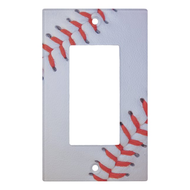 Baseball light switch plate cover (Front)