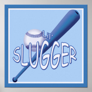 Baseball lil Slugger Kids Room Poster