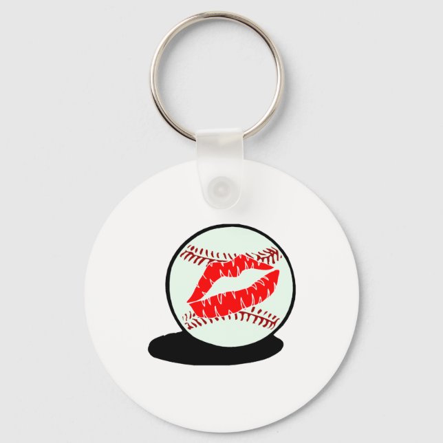 Baseball Lips Keychain (Front)