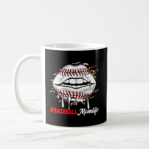 Baseball Lips Leopard Lips Sport Mothers Day  Coffee Mug