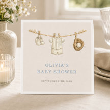 Baseball Little Rookie Clothesline Baby Shower