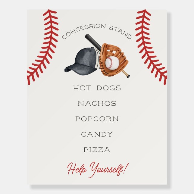 Baseball Little Rookie Concession Stand Foam Board (Front)