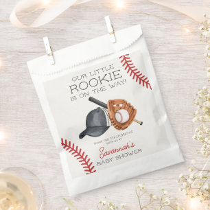 Baseball Little Rookie Home Run Baby Shower Favor Bag
