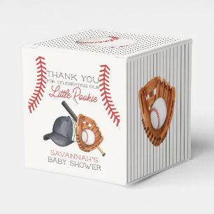 Baseball Little Rookie Home Run Baby Shower Favor Boxes