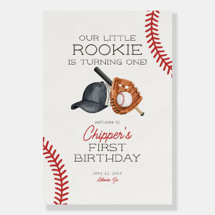 Baseball Little Rookie Home Run Birthday Foam Board